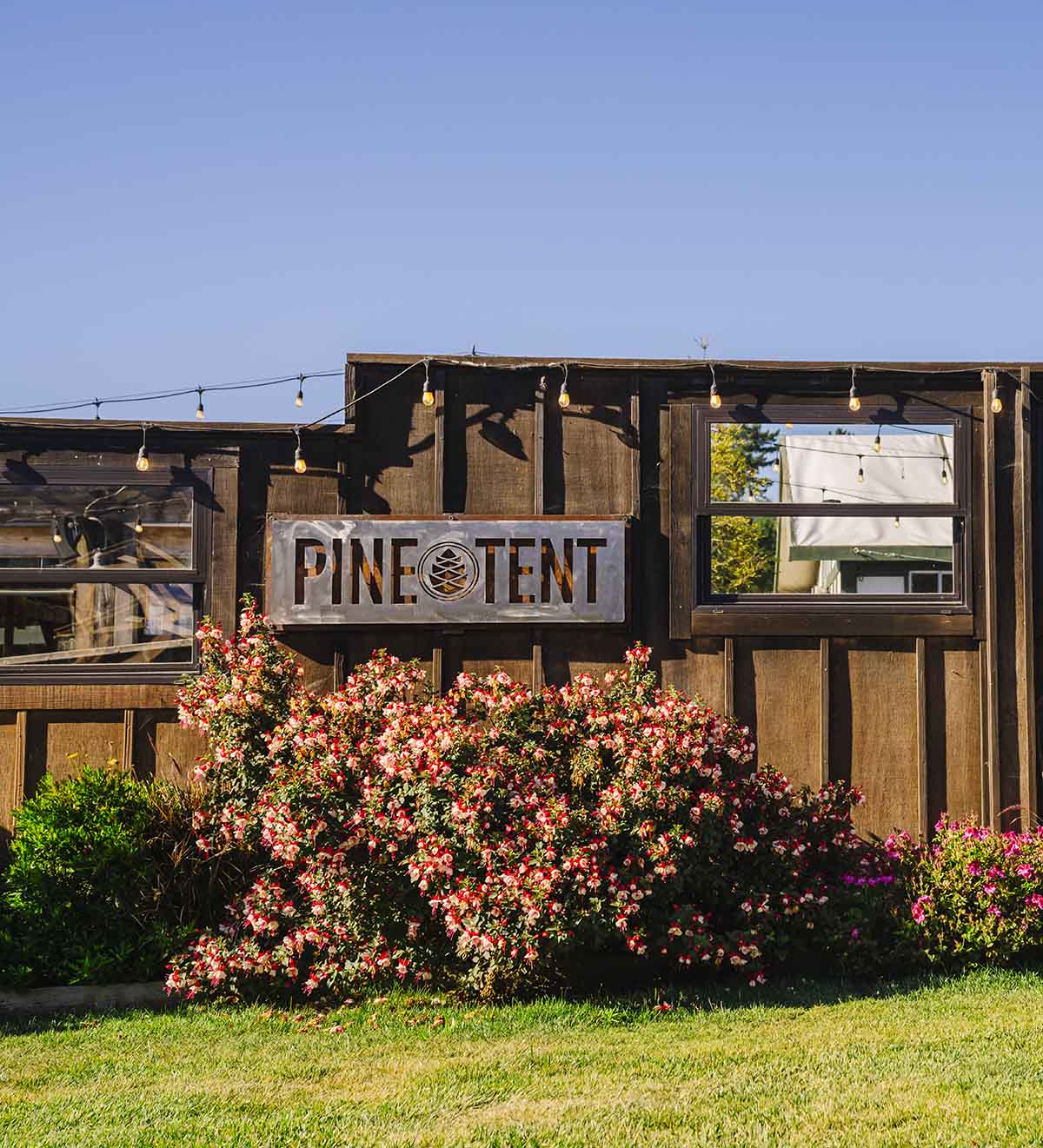 Pine Tent sign